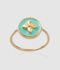 Cabirol - Bague Croisette Laquée Jade - Femme