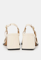 Slingbacks - Cuir Beige/Noir - Denise