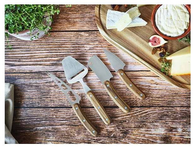 Set De Couteaux Fromage Aspen - Argent / Marron