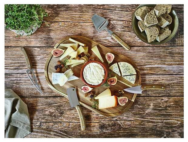 Set De Couteaux Fromage Aspen - Argent / Marron