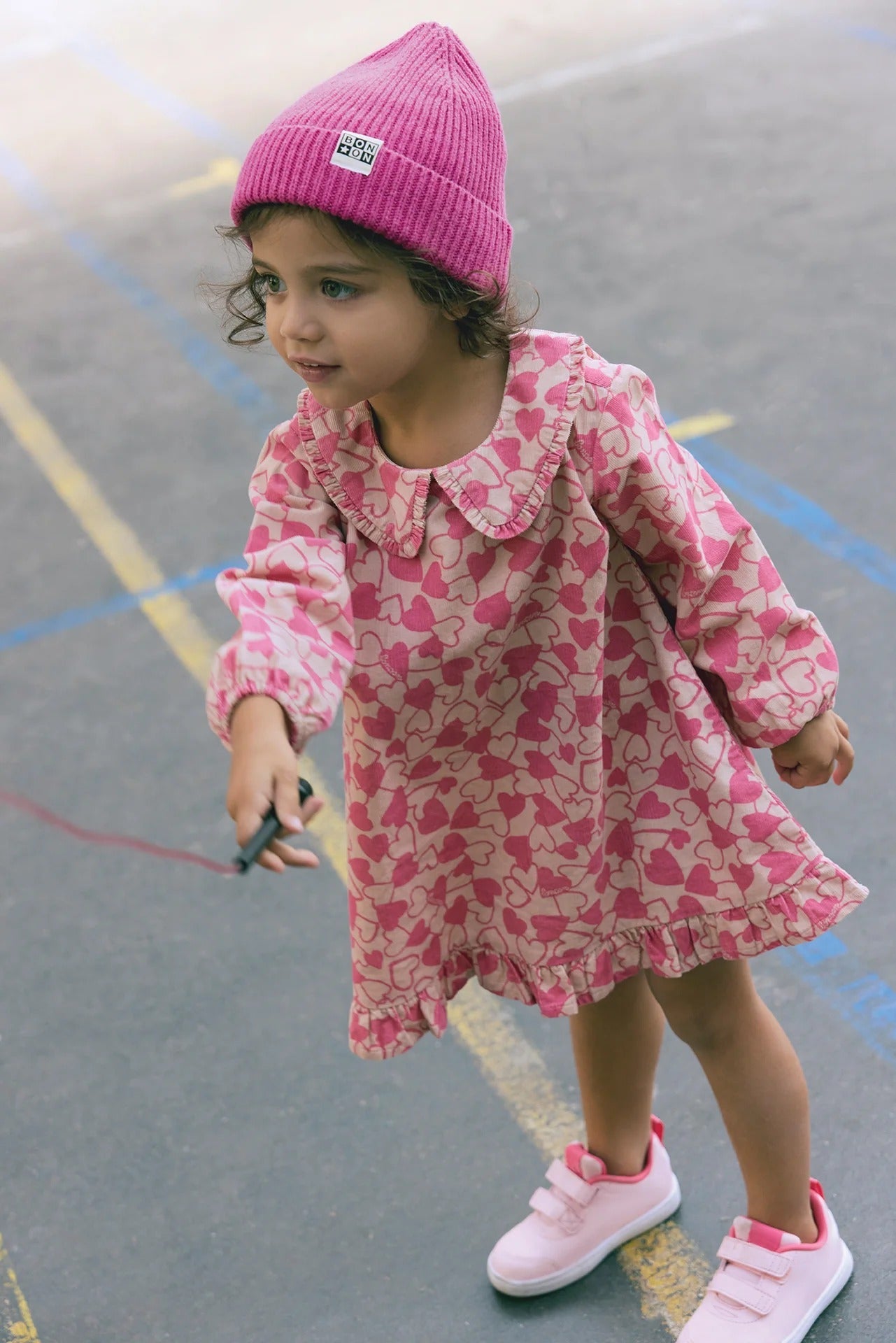 Robe - Joset Rose Imprimé Cœur