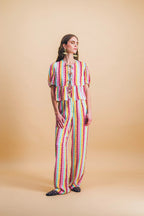 Ensemble Top Aimée+ Pantalon Tilda Orphism Lines Rainbow