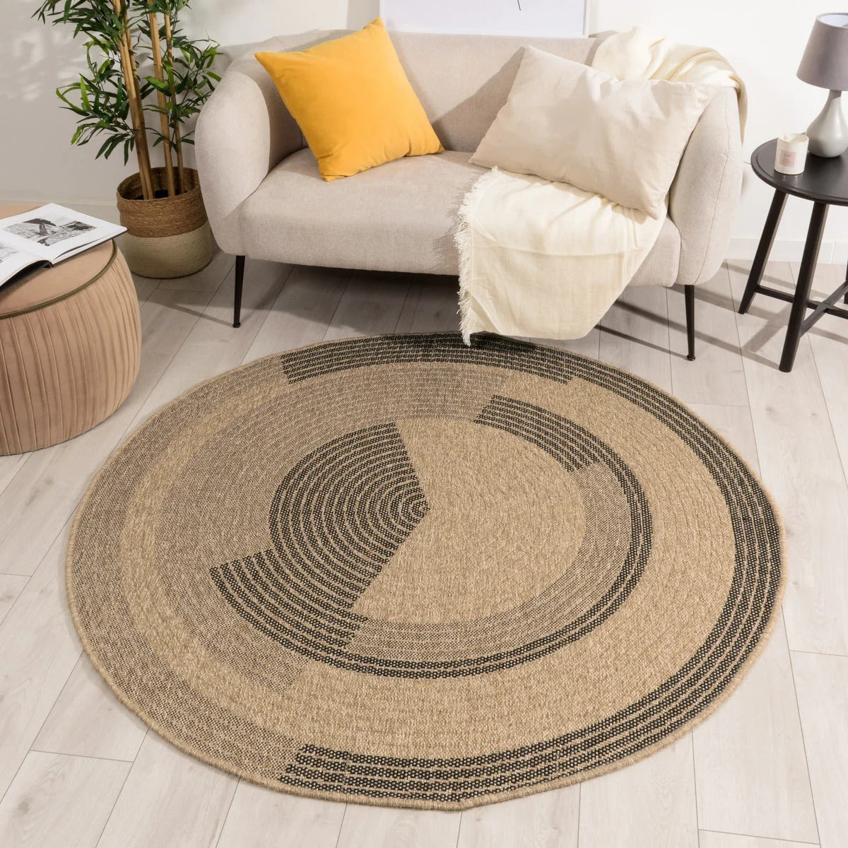 Nature - Tapis D'Intérieur/Extérieur - Polypropylène - Noir