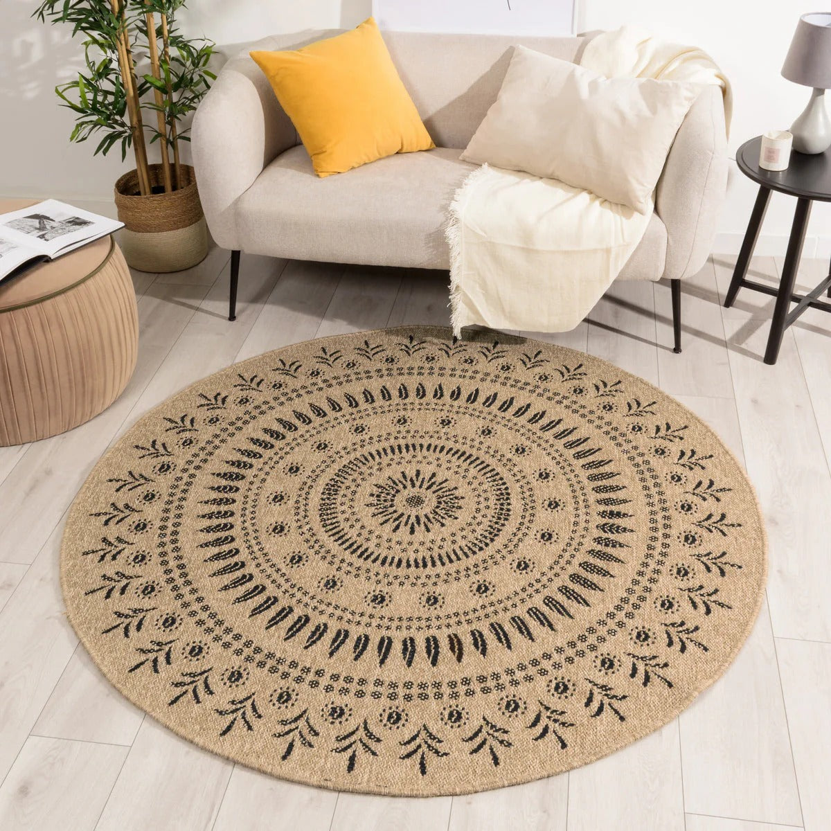 Nature - Tapis D'Intérieur/Extérieur - Polypropylène - Noir