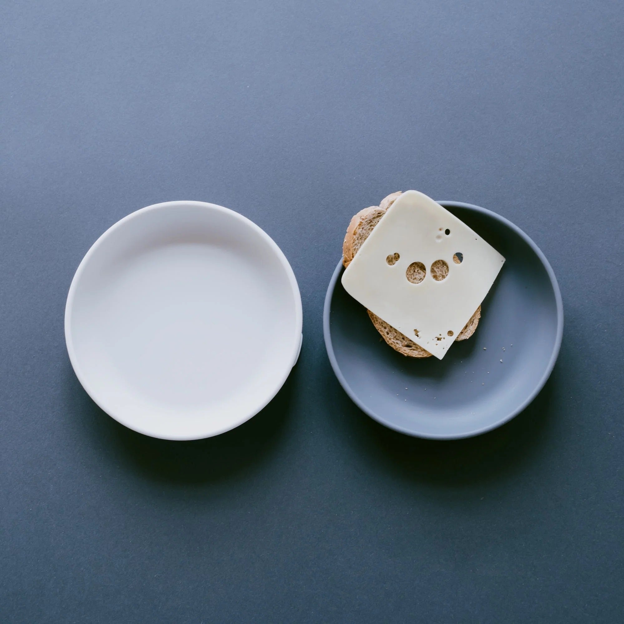 Set 2 Assiettes Ventouses En Silicone - Cloud/Storm