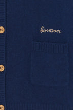 Cardigan - Bleu 100% Cachemire