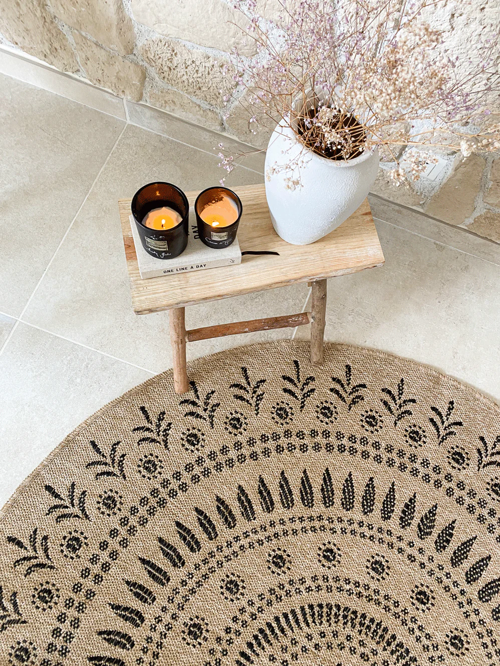 Nature - Tapis D'Intérieur/Extérieur - Polypropylène - Noir
