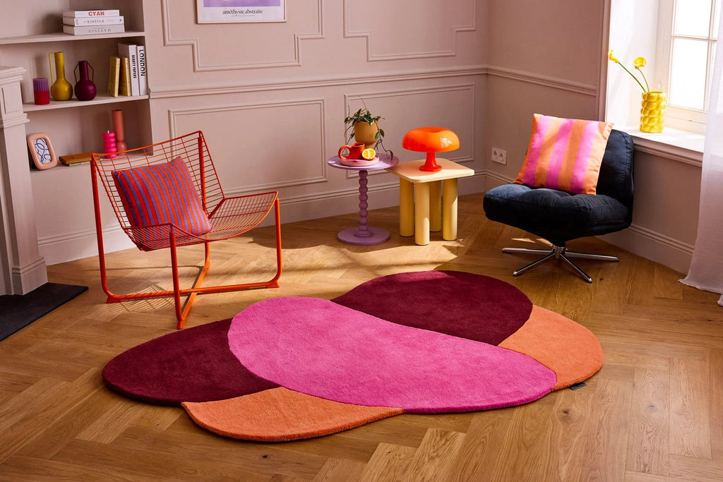 Nuage Sucré - Tapis D'Intérieur - Laine/Coton - Rose