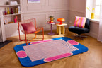 Nuage Sucré - Tapis D'Intérieur - Laine/Coton - Bleu