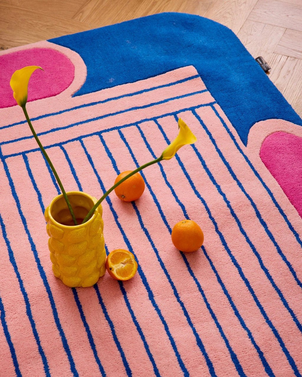 Nuage Sucré - Tapis D'Intérieur - Laine/Coton - Bleu
