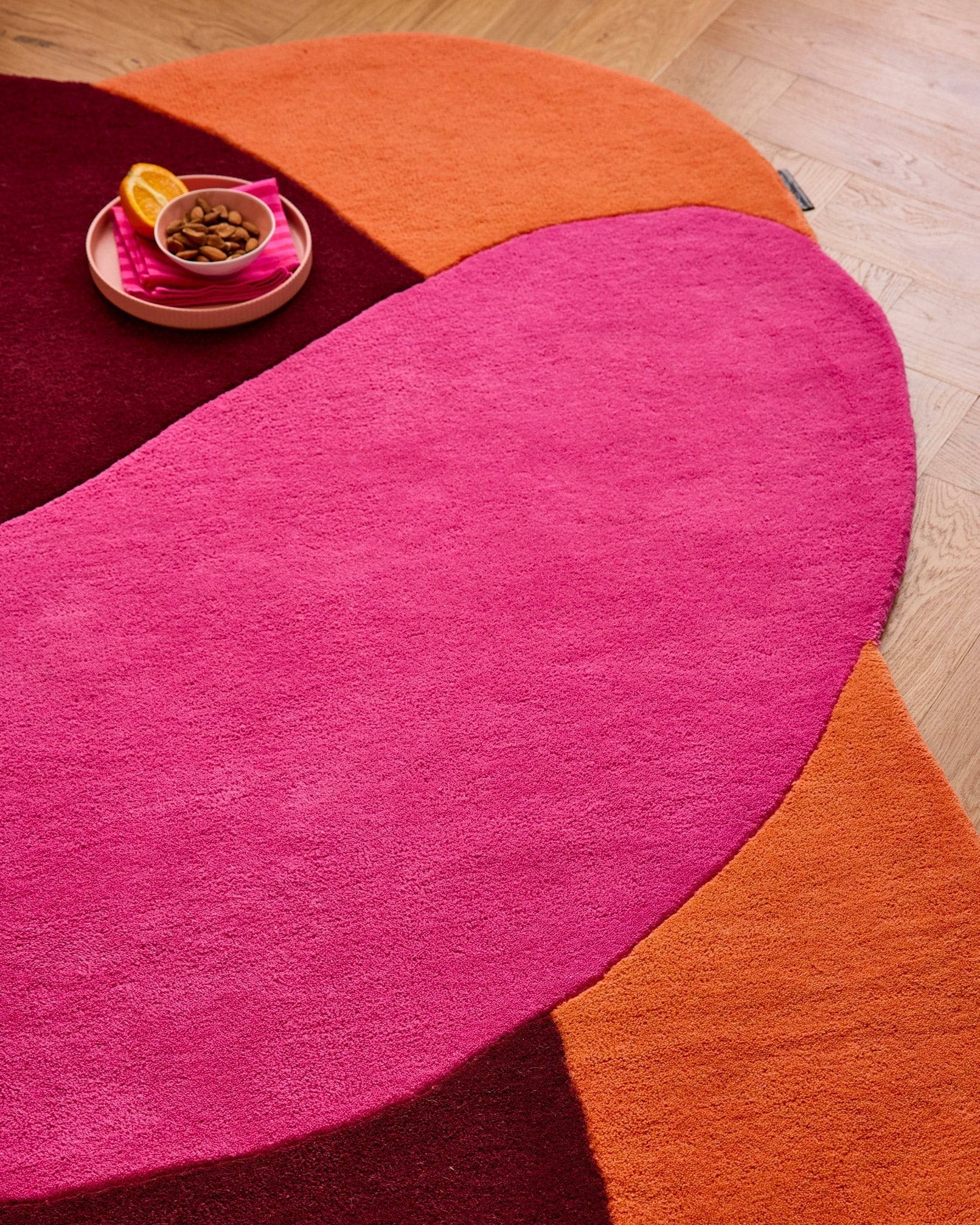 Nuage Sucré - Tapis D'Intérieur - Laine/Coton - Rose