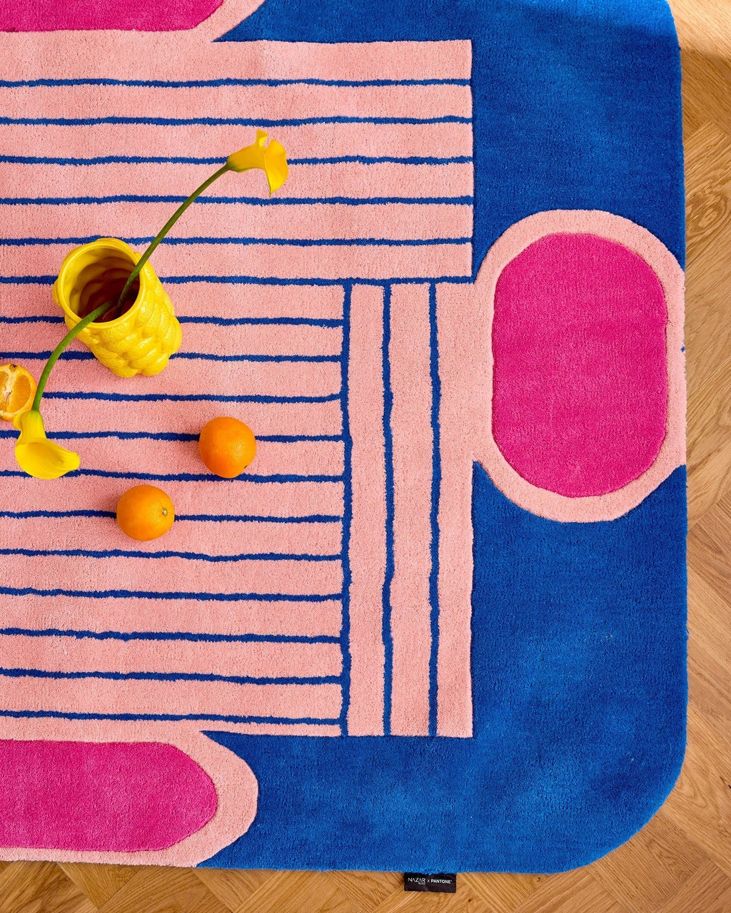 Nuage Sucré - Tapis D'Intérieur - Laine/Coton - Bleu