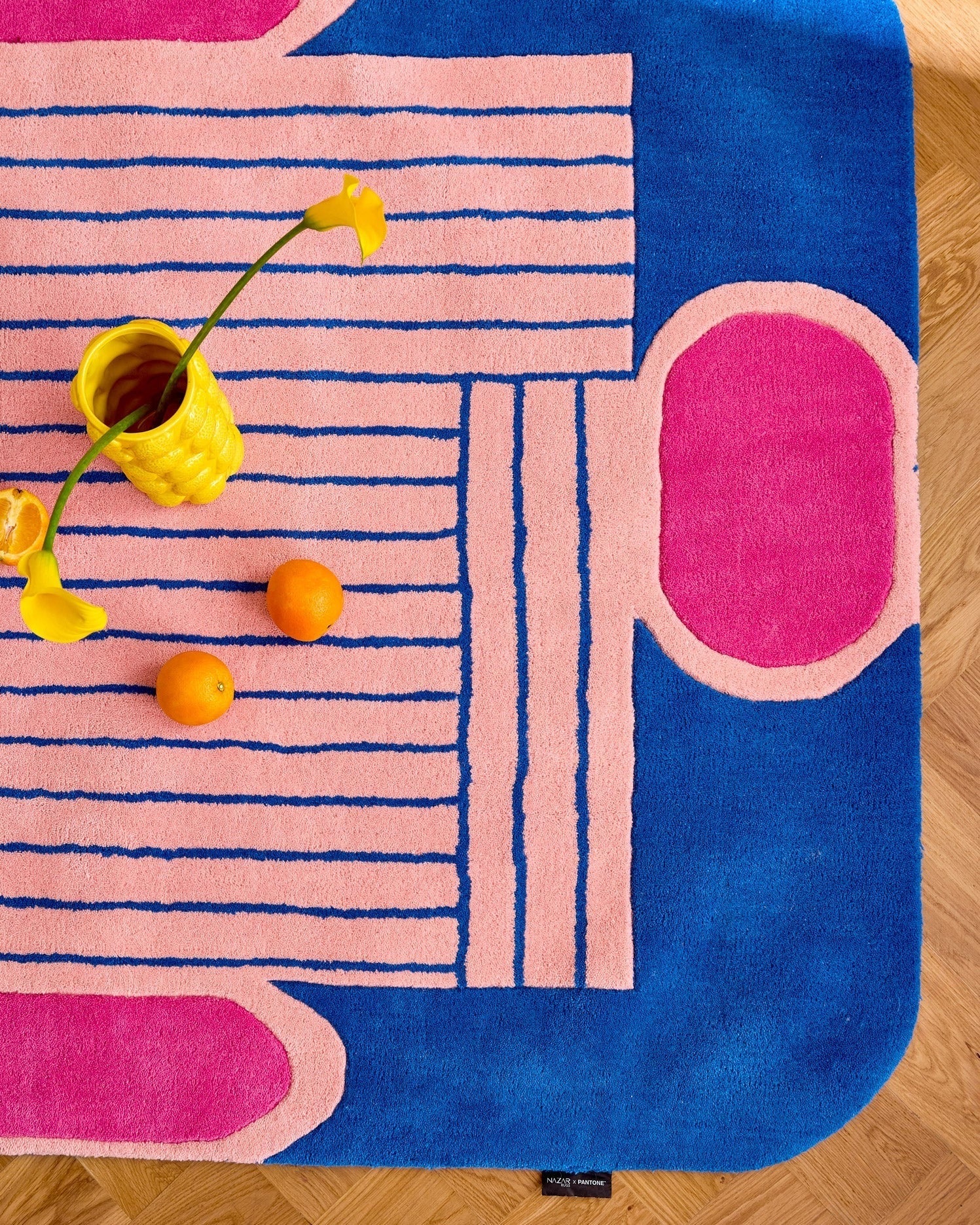Nuage Sucré - Tapis D'Intérieur - Laine/Coton - Bleu