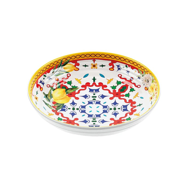 Lot De 4 Assiettes Creuses "Flower&Lemon"