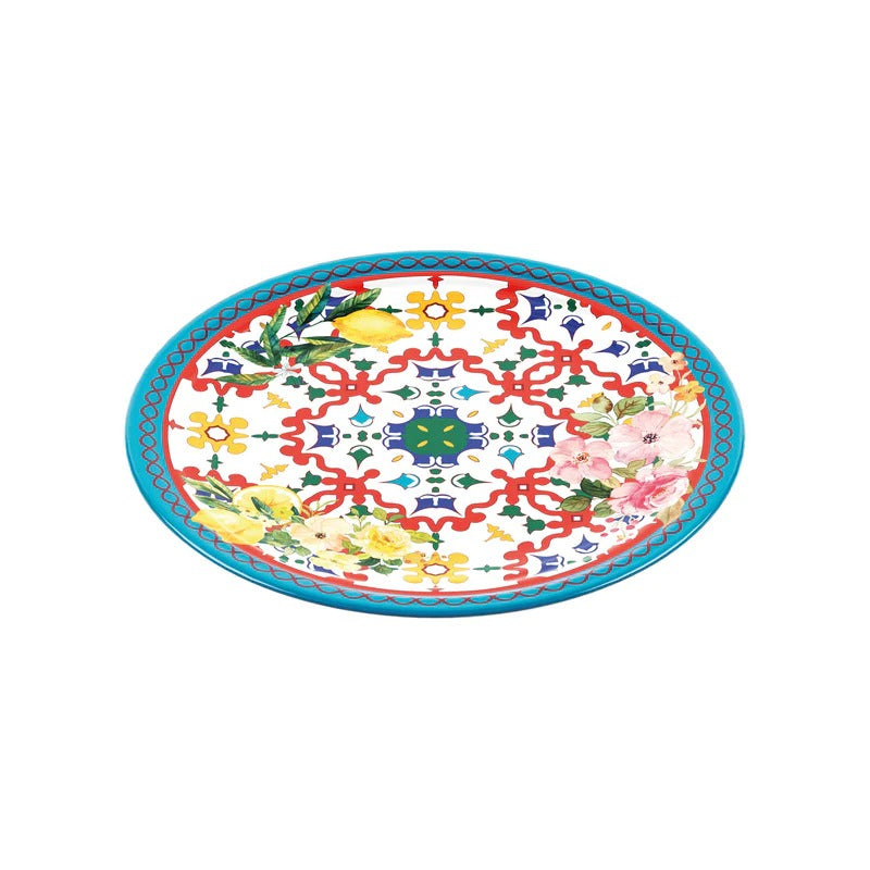 Lot De 6 Assiettes Plates "Flower&Lemon"