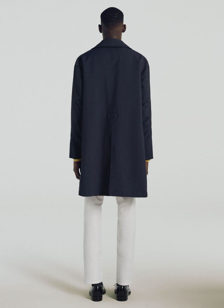 Imperméable En Polycoton Bleu Marine - Bleu Marine - De Fursac - The Bradery