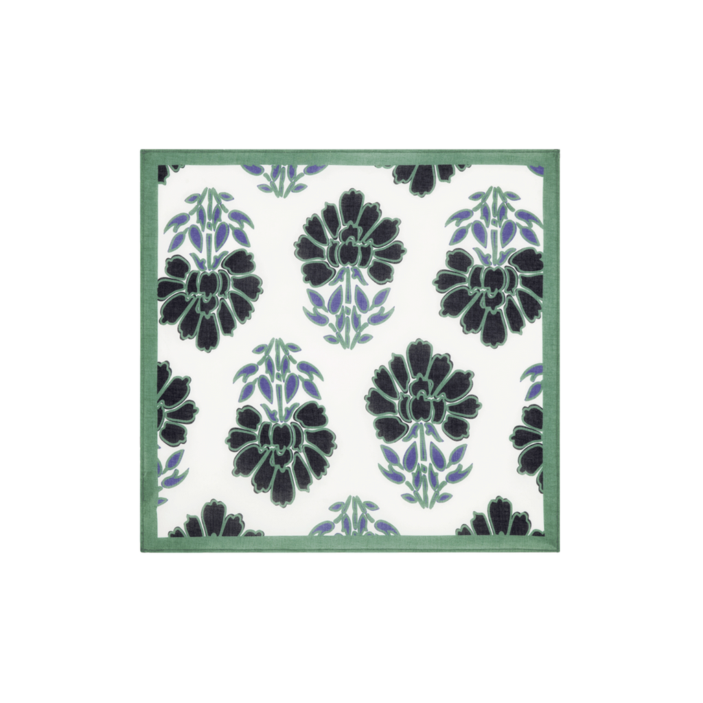 Bandana Imprime Indian Flowers - Blue