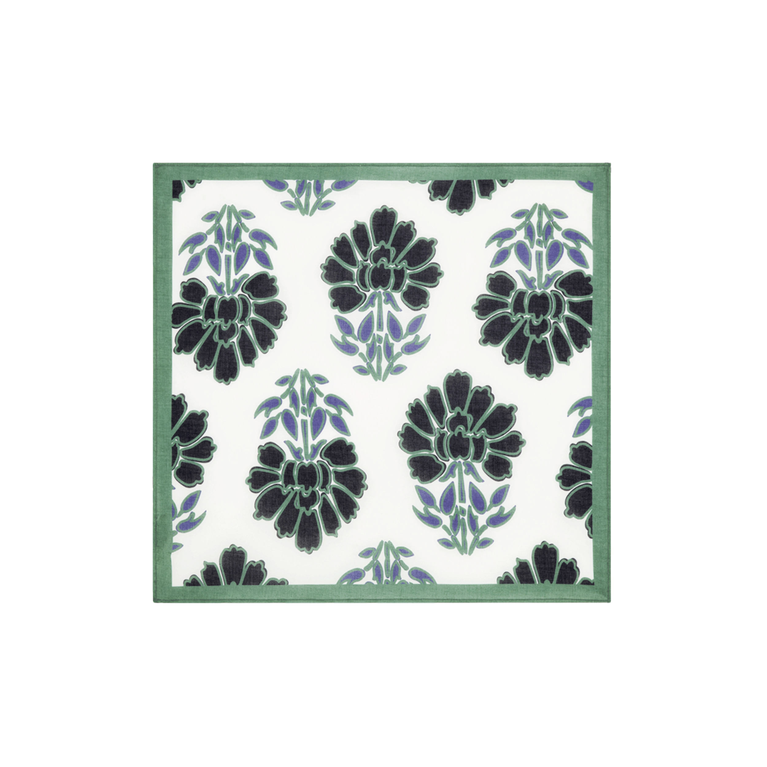 Bandana Imprime Indian Flowers - Blue