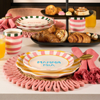 Photo mise en situation set de table et assiette mamma mia inside déco 