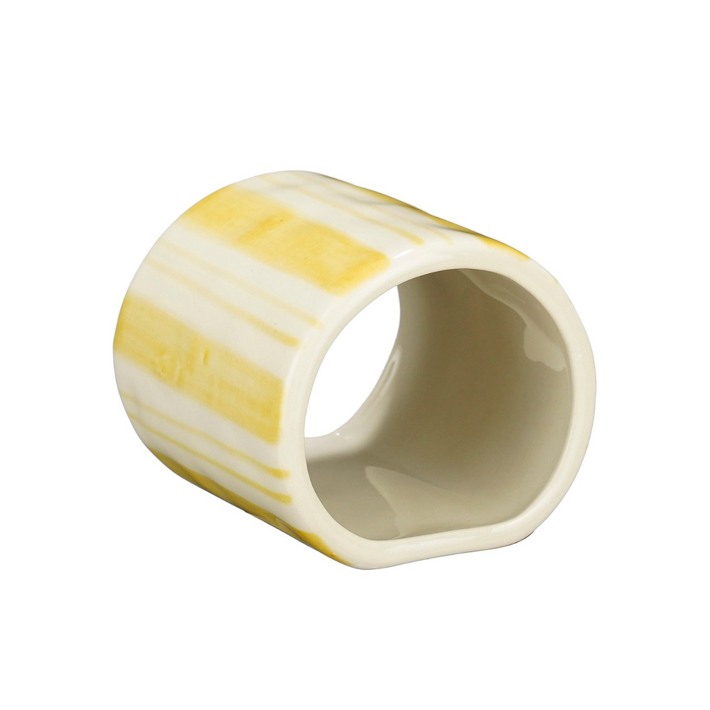 Rond de serviette jaune Inside déco 