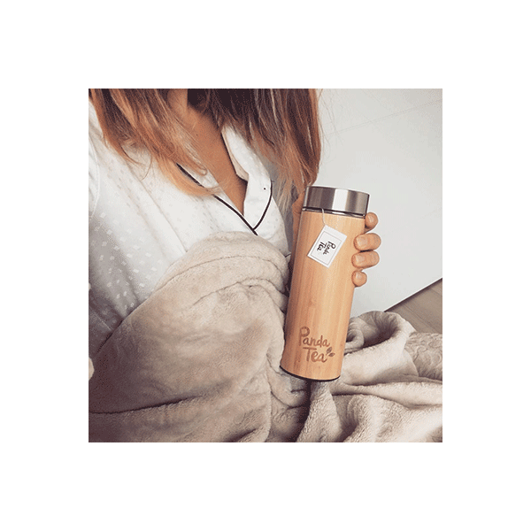 Thermos En Bambou Avec Infuseur - 360 Ml
