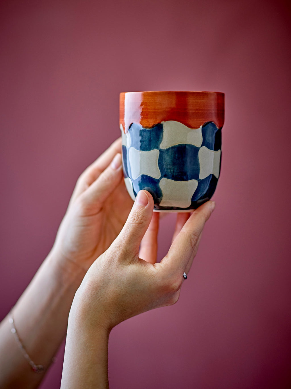 Check - Tasse - Multicolore - Grès