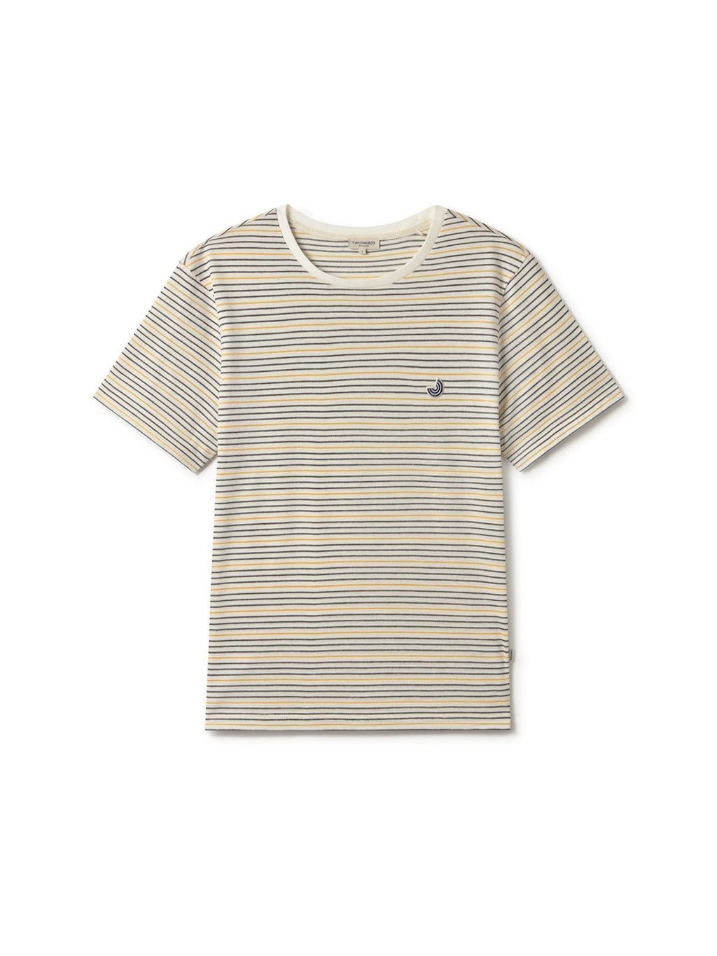 T-Shirt Islandmagee - Noir & Rayures Moutarde - Homme