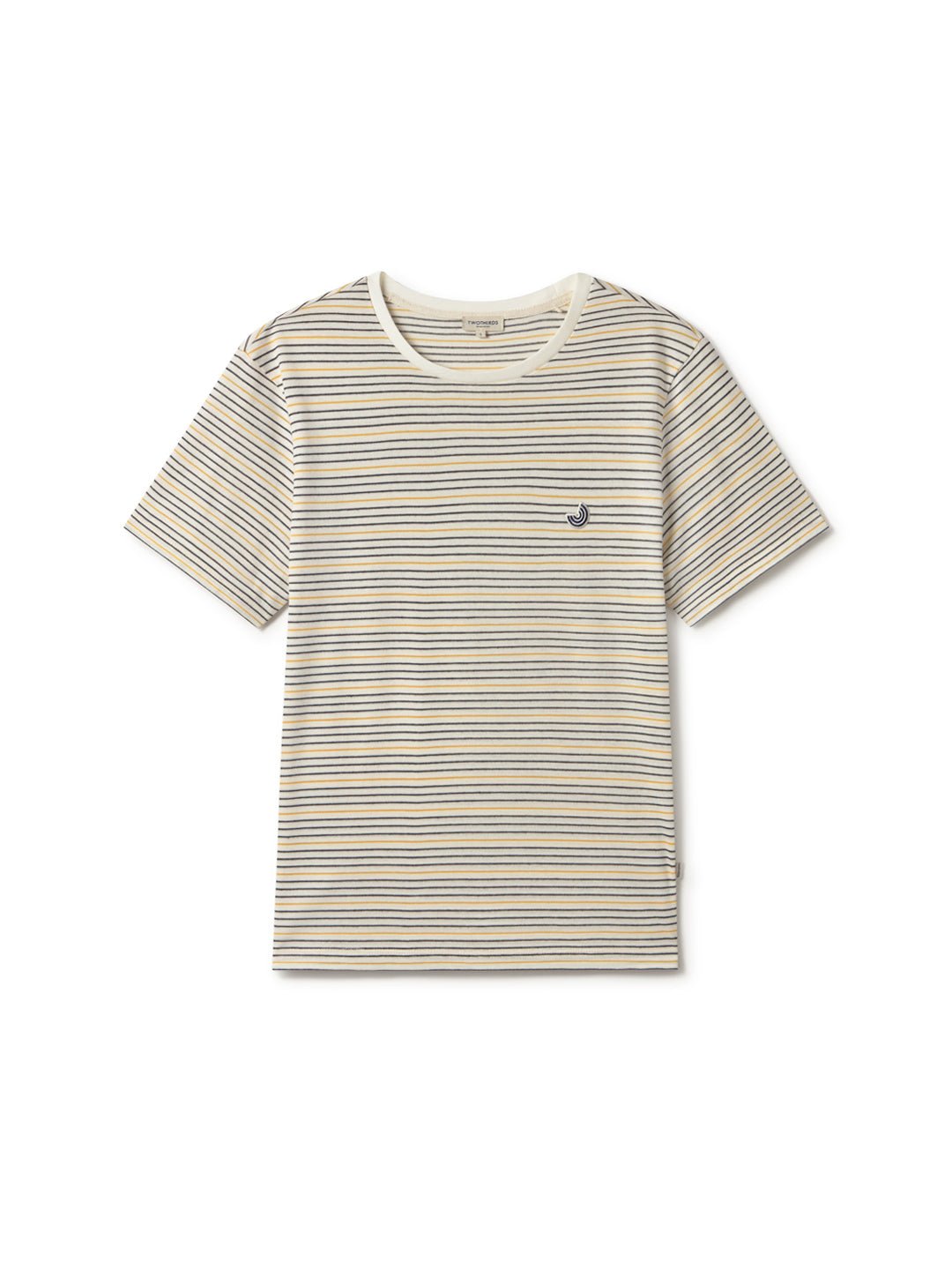 T-Shirt Islandmagee - Noir & Rayures Moutarde - Homme
