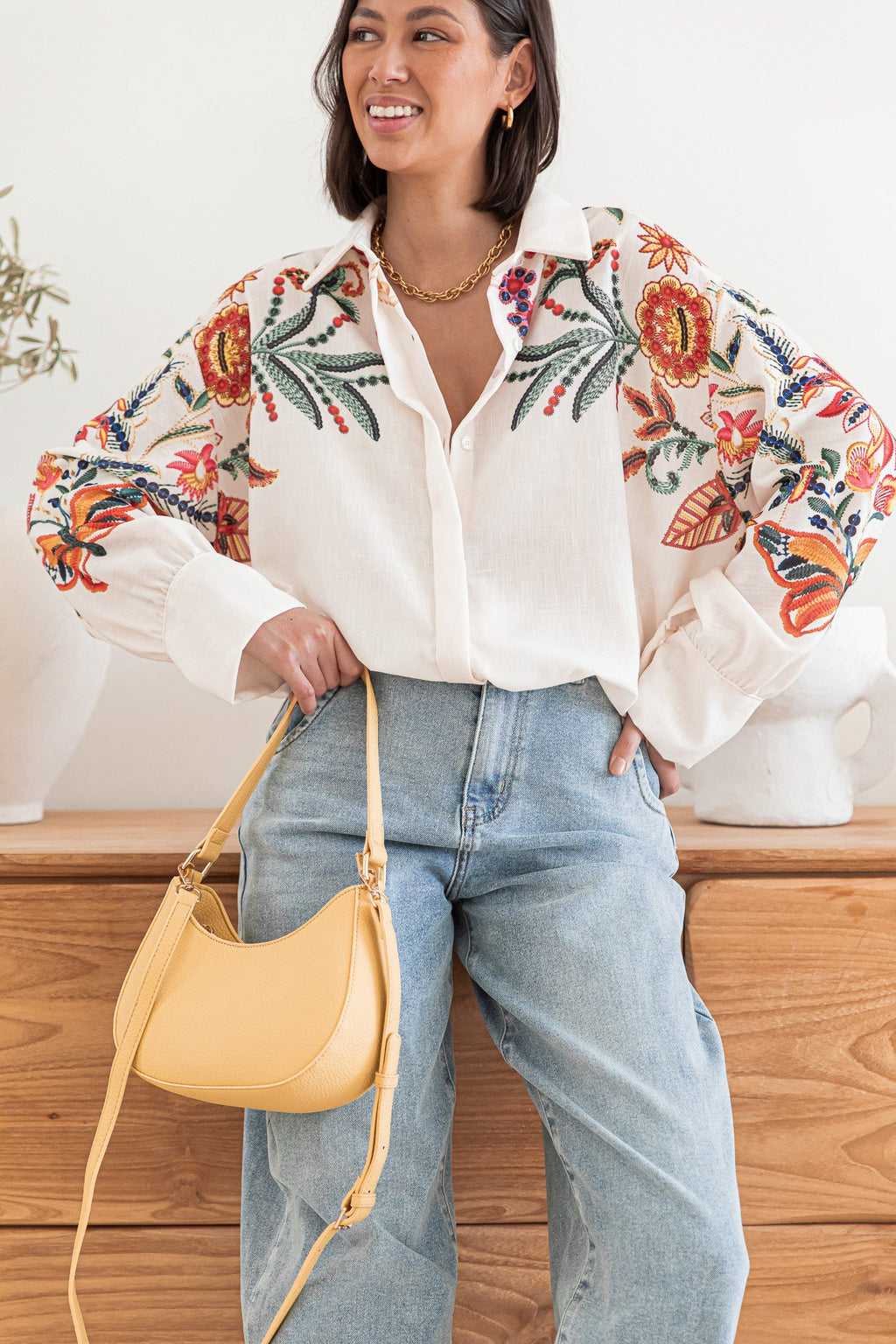 IVY Blanche - Chemise Motifs