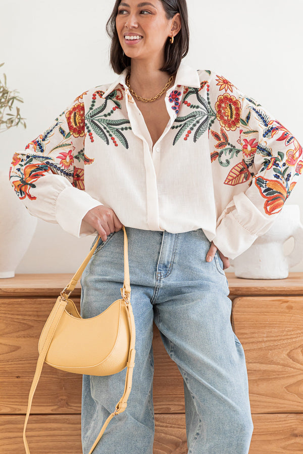 IVY Blanche - Chemise Motifs