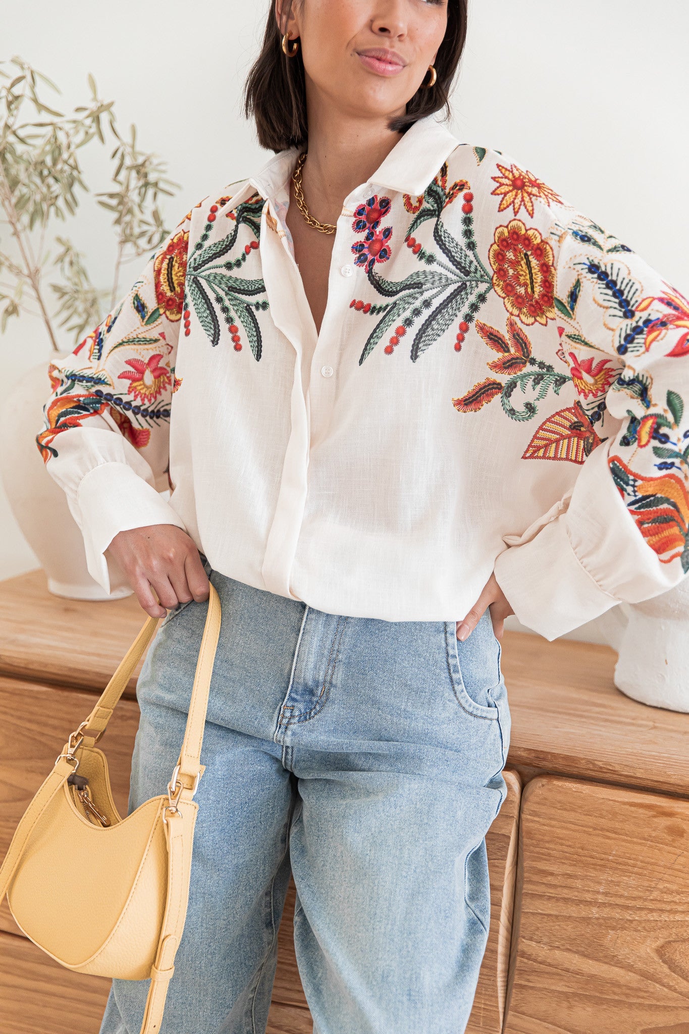 IVY Blanche - Chemise Motifs