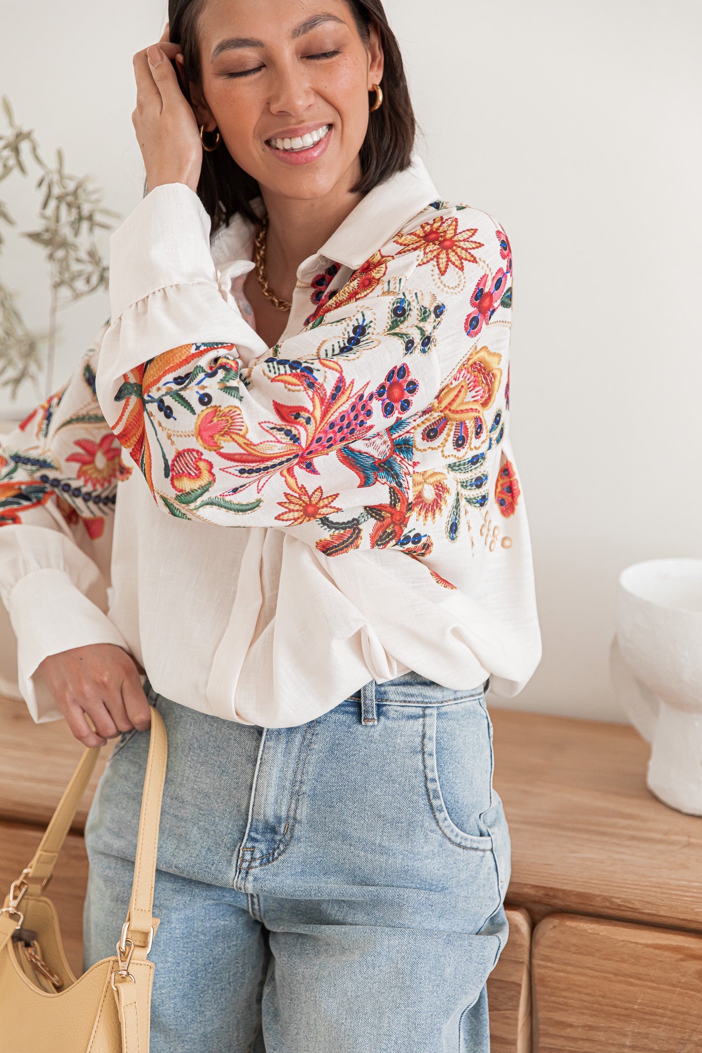IVY Blanche - Chemise Motifs