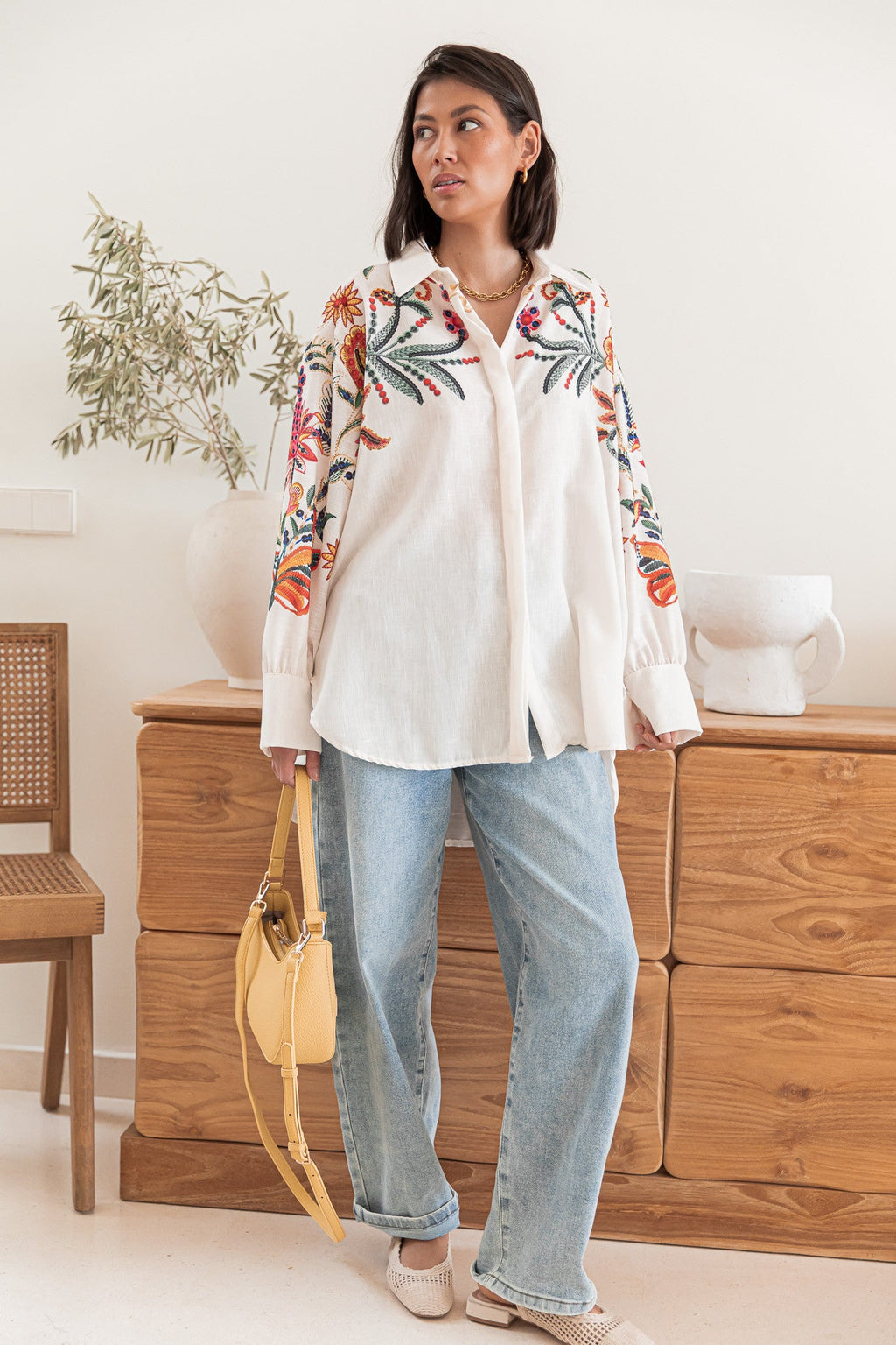 IVY Blanche - Chemise Motifs