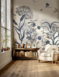 Fresque Jardin Anglais - Bleu Givré