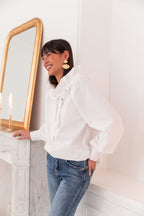 JESSI Blanche - Blouse Noeud