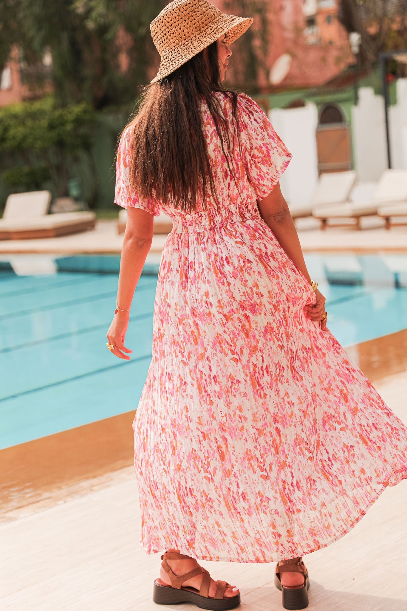 JODIE Rose - Robe Longue