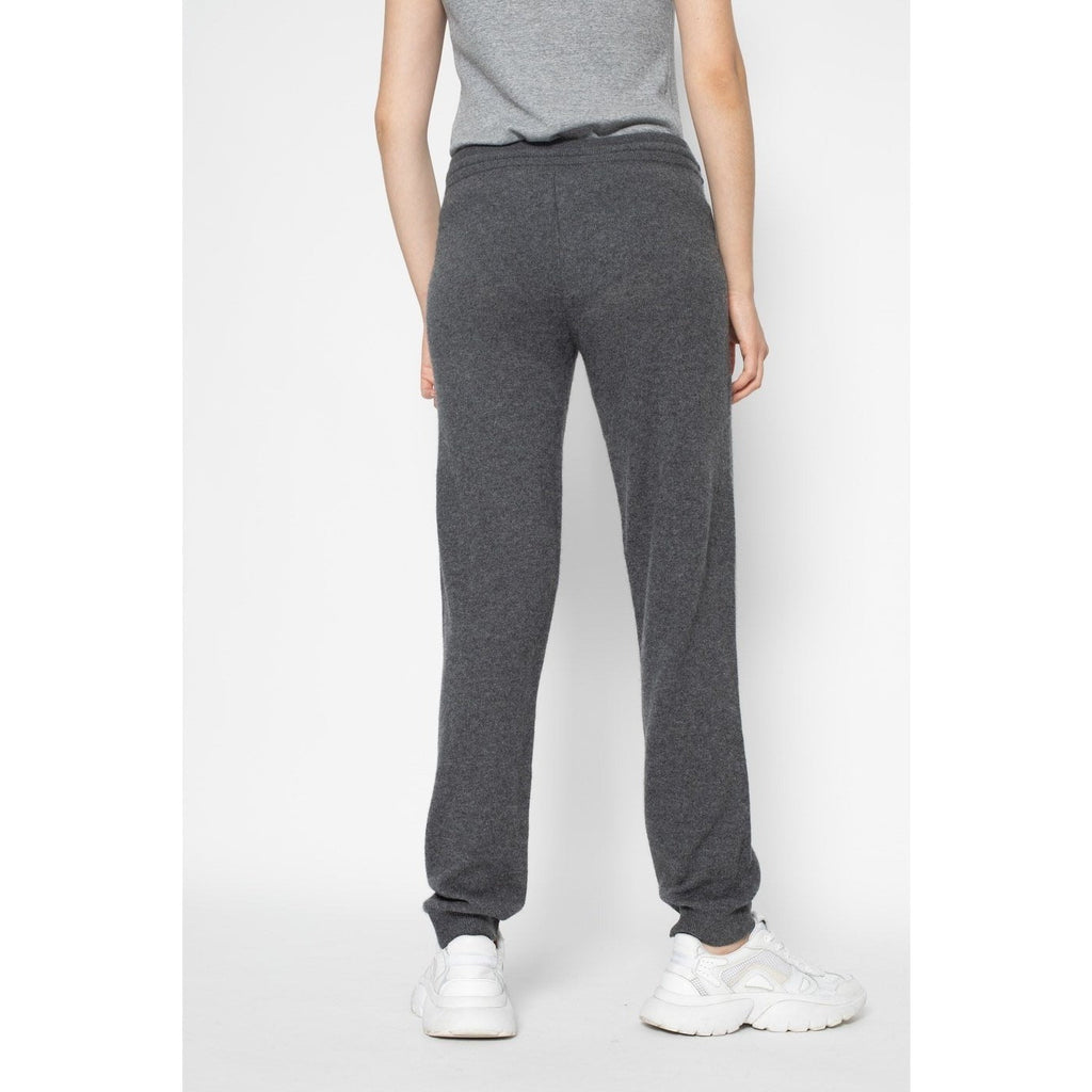 Jogging Gwen Gris Sombre, 100% Cachemire, 2 Fils, Jersey - Femme - Perfect Cashmere - The Bradery
