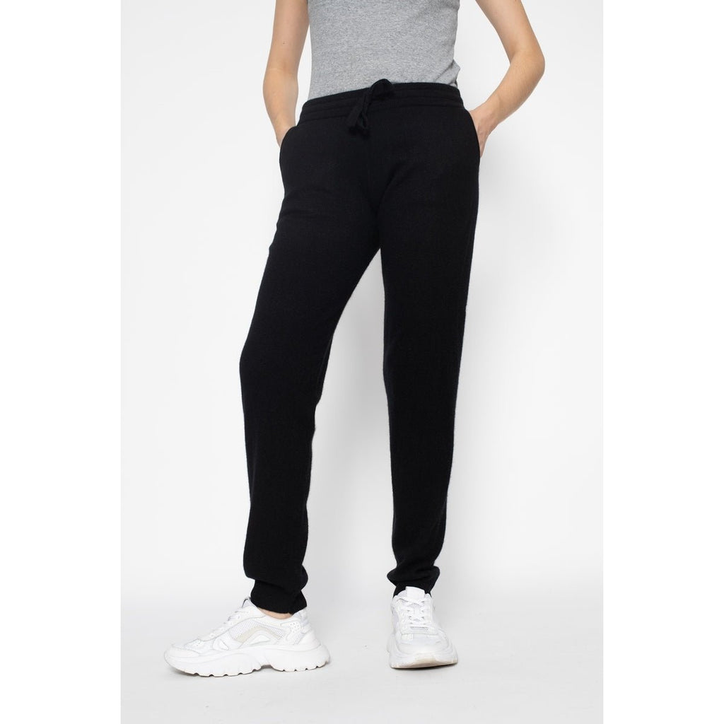Jogging Gwen Noir, Jersey, 100% Cachemire, 2 Fils - Femme - Perfect Cashmere - The Bradery