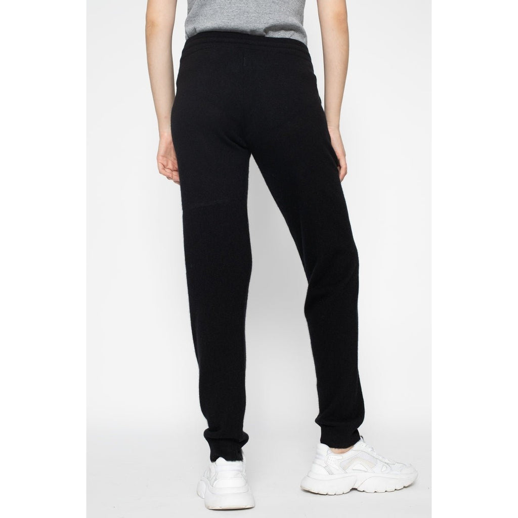 Jogging Gwen Noir, Jersey, 100% Cachemire, 2 Fils - Femme - Perfect Cashmere - The Bradery
