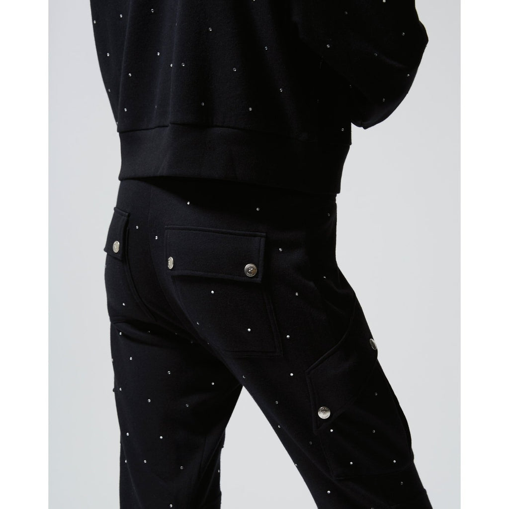 Jogging Noir Poches Latérales Et Strass - Femme Jogging The Kooples