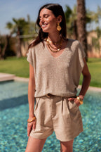 JUDY Beige - Top Lurex