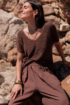 JUDY Chocolat - Top Lurex