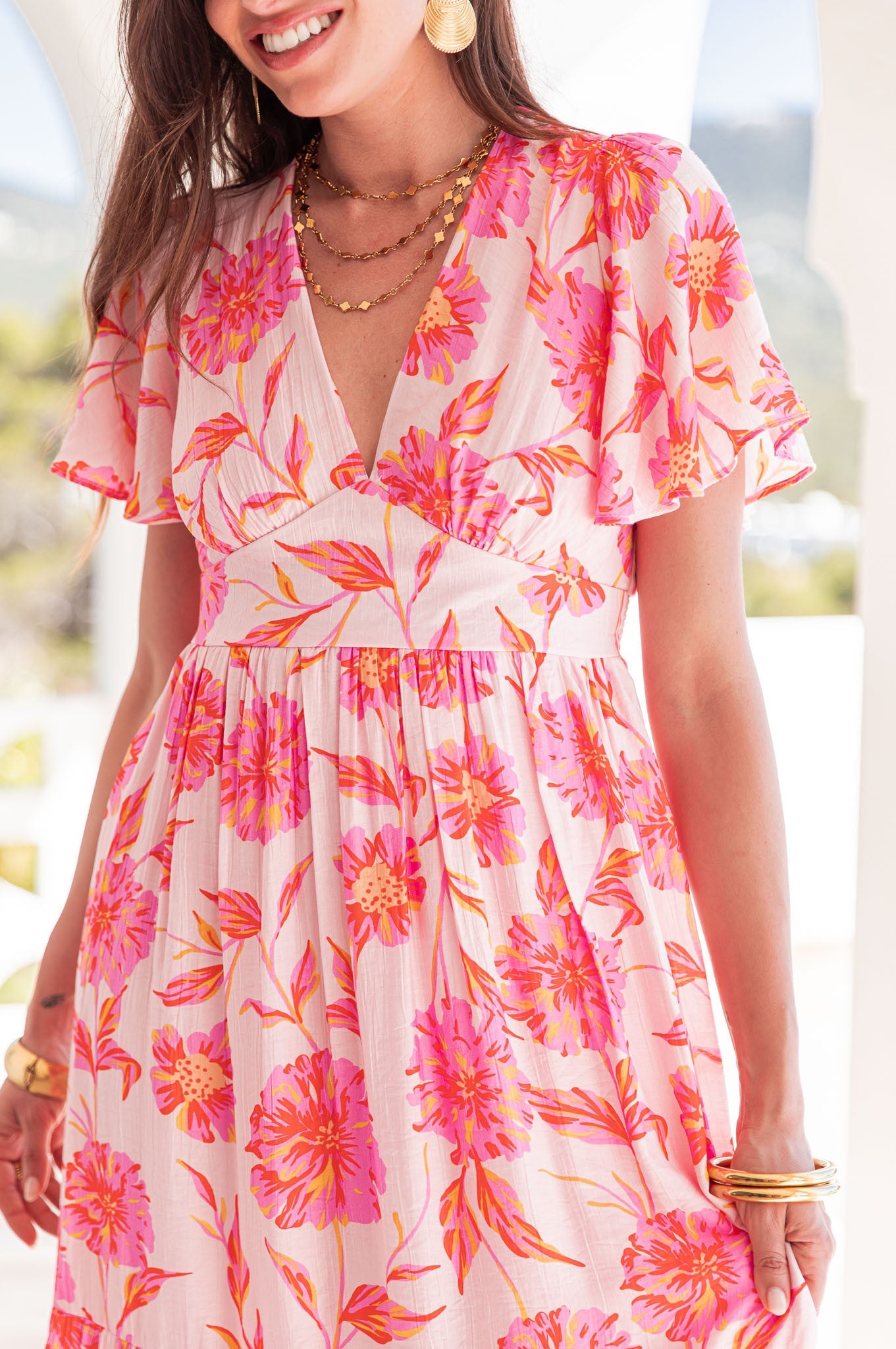 JULYA Rose - Robe Longue