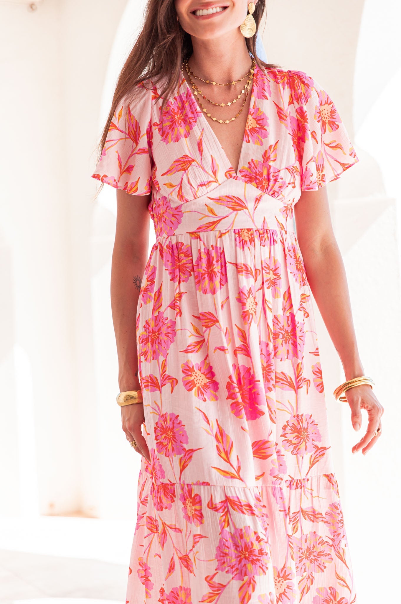 JULYA Rose - Robe Longue