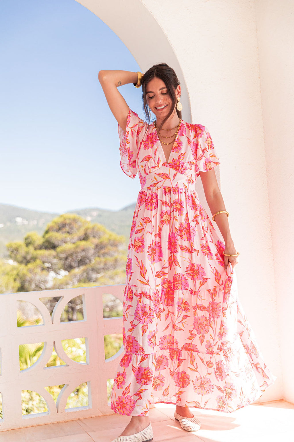JULYA Rose - Robe Longue