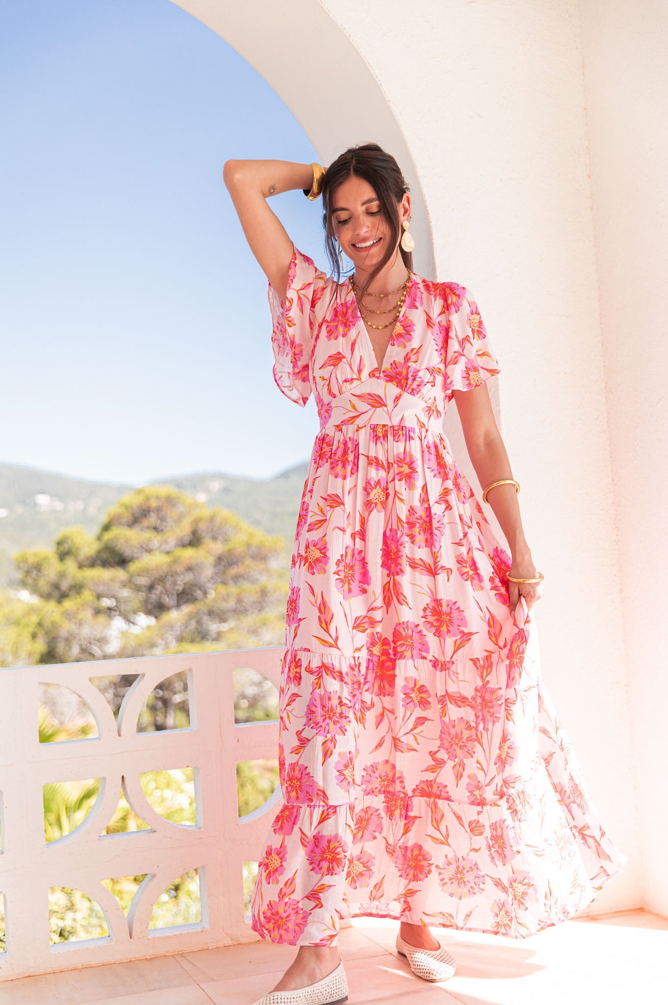 JULYA Rose - Robe Longue