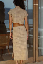 Jupe Aure Sable - Écru - Plume Paris - The Bradery