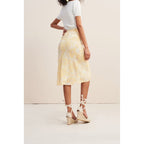 Jupe Carrie - Vichy Fleuri Paille - Rouje - The Bradery