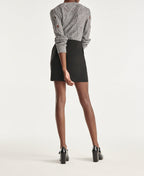 Jupe Courte Laine Noire À Poches - Femme Jupes The Kooples