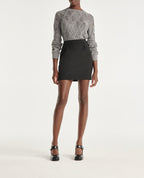 Jupe Courte Laine Noire À Poches - Femme Jupes The Kooples